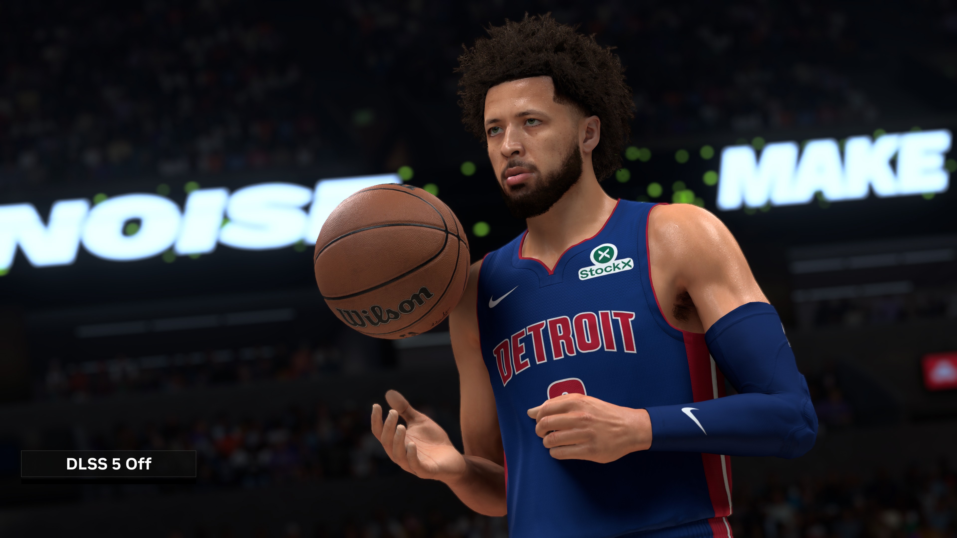 《NBA 2K27》坎宁安官方画面对比：DLSS 5 关闭